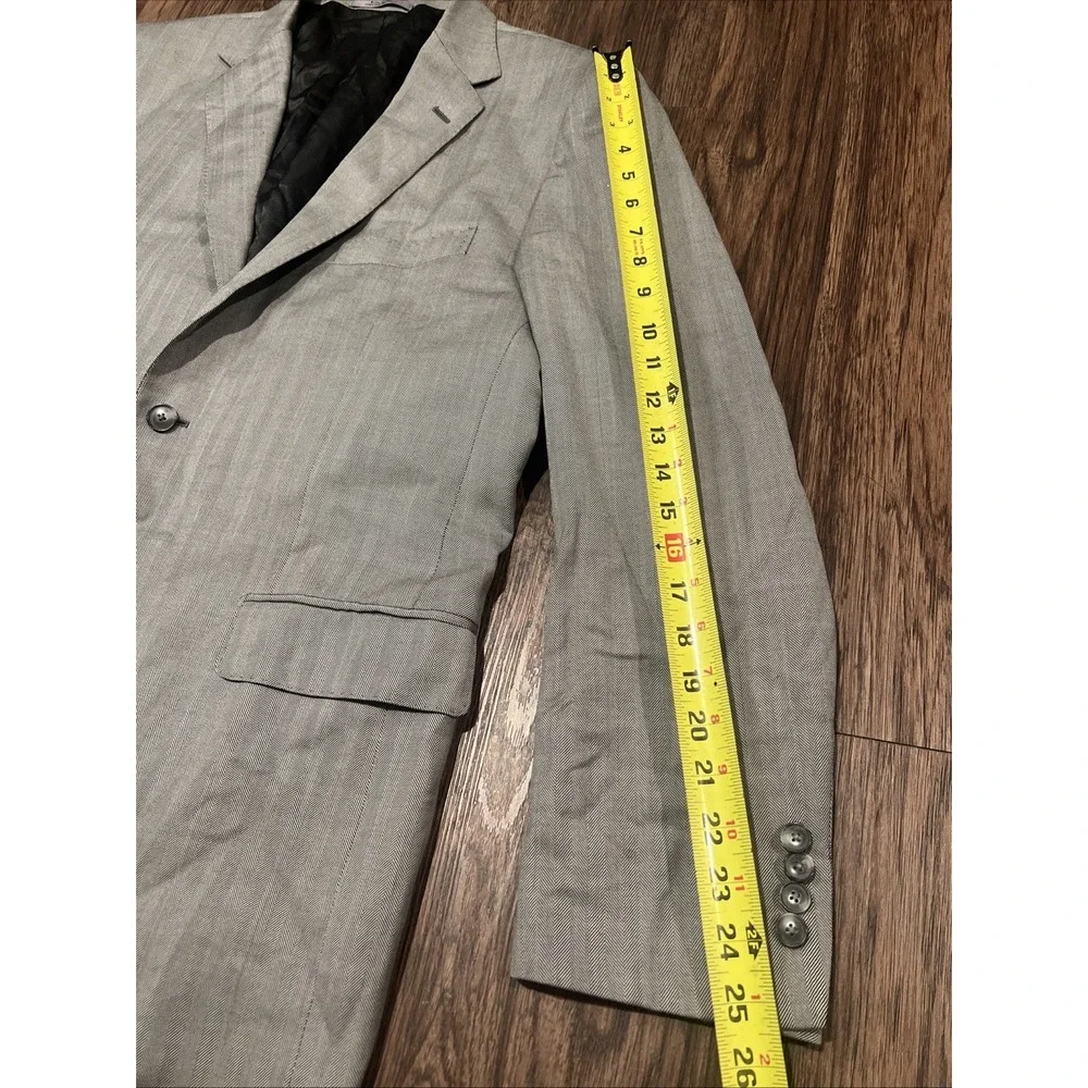 John W Nordstrom Loro Piana Jacket Men Houndstooth Blazer Size 48L Made In Italy